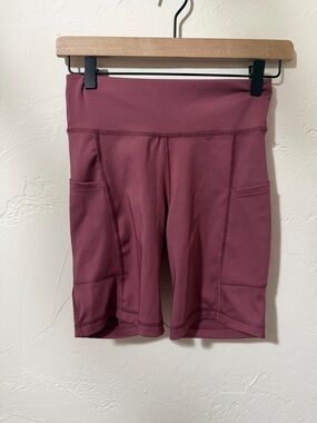 Aeropostale Women's High-Waist Bike Shorts - Dusty Rose